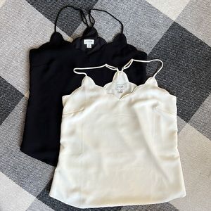 BUNDLED J Crew scalloped camisoles